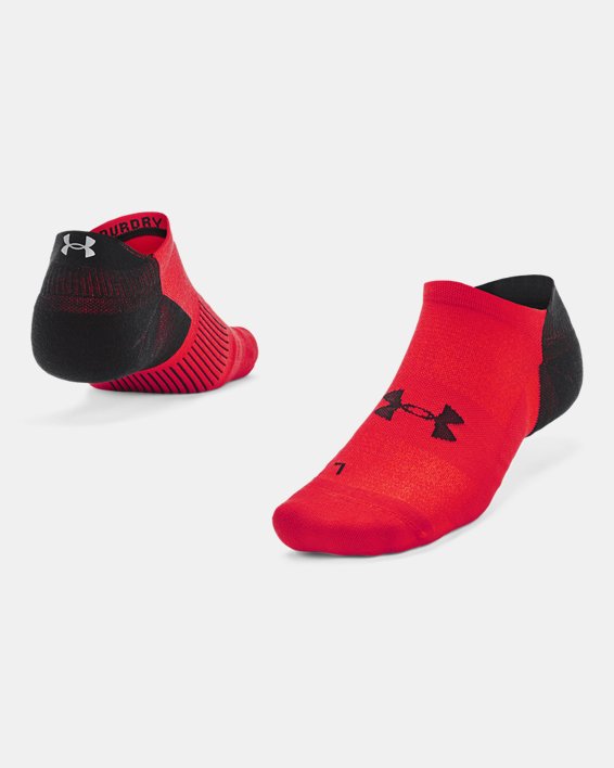 Unisex UA ArmourDry™ Run No Show Socks in Black image number 0